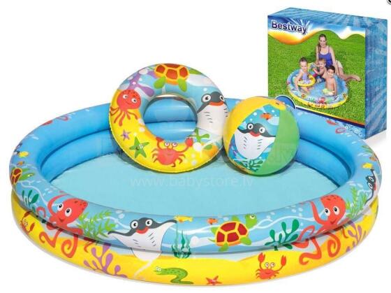Ikonka Art.KX5894 BESTWAY 51124 Pool ball circle wading pool 122cm