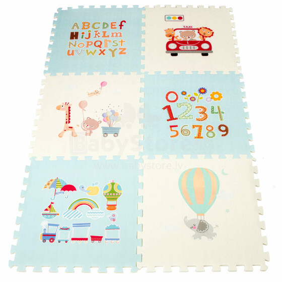 Ikonka Art.KX6674 Foam puzzle mat for children no 177x118x1.3cm