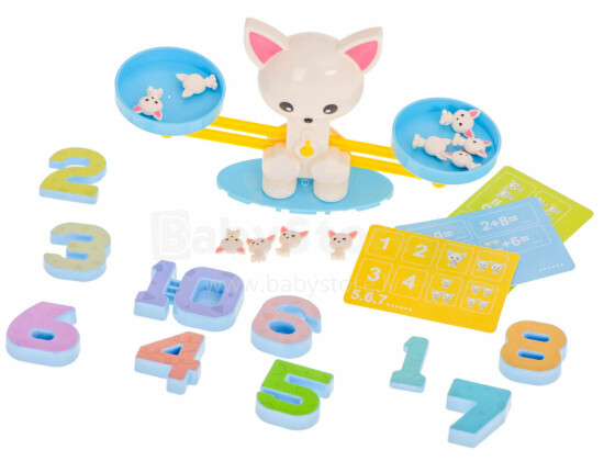 Ikonka Art.KX5937 Mokomosios svarstyklės, mokančios skaičiuoti šunis mini