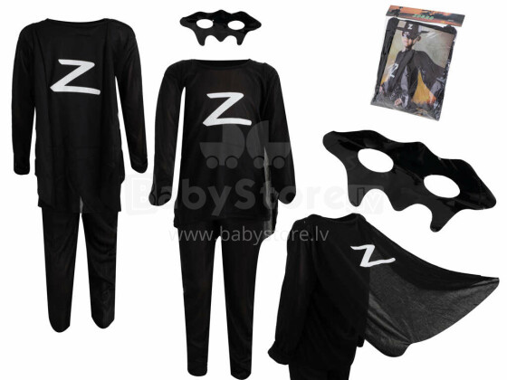 Ikonka Art.KX5708 Zorro kostiumas dydis S 95-110cm