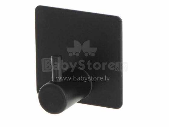 Ikonka Art.KX5687 Bathroom hook self-adhesive strong black