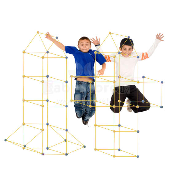 Ikonka Art.KX5666 Construction blocks tube straw base tent house 240el.