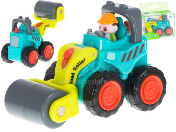 Ikonka Art.KX5589_3 Construction truck road roller HOLA