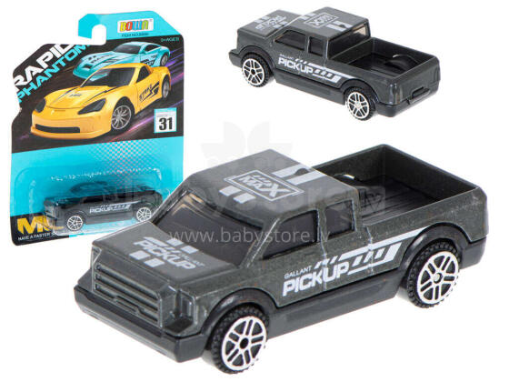 Ikonka Art.KX5586_2 Metal car resorak pick up grey 7cm