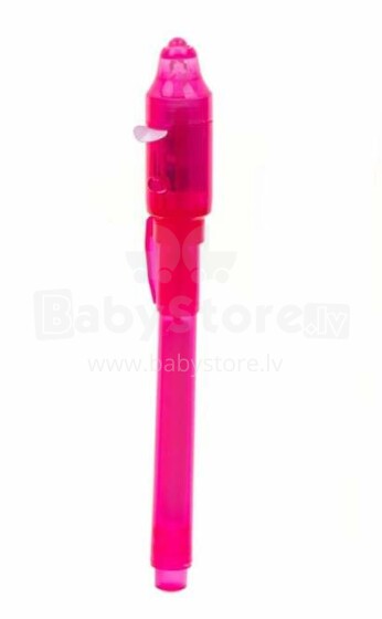 Ikonka Art.KX6865_2 UV pildspalva ar LED neredzamu uzrakstu rozā krāsā