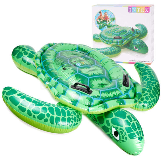 Ikonka Art.KX5576 Piepūšamais peldvietu matracis bruņurupucis pontons INTEX 150cm