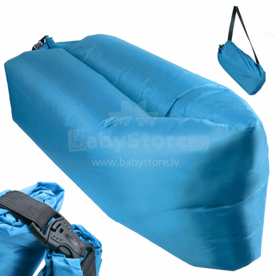 Ikonka Art.KX5568 Lazy BAG SOFA oro lova mėlyna 200x70cm