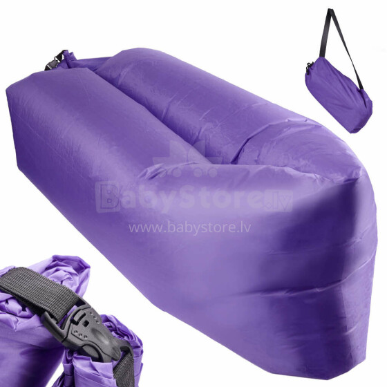 Ikonka Art.KX5567_5 Lazy BAG SOFA gaisa gulta violeta 230x70cm