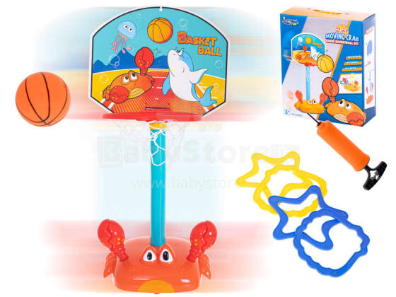 Ikonka Art.KX5528 Basketbola grozs 2in1 + krabju ringo