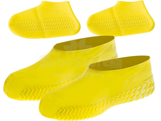 Ikonka Art.KX5299 Ūdensnecaurlaidīgi zābaku aizsargi wellingtons S dzeltens izmērs 26-34