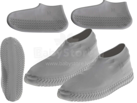 Ikonka Art.KX5299_1 Ūdensnecaurlaidīgi zābaku aizsargi wellingtons M pelēki 35-38 izmērs