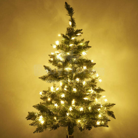 Ikonka Art.KX5237 LED zvaigžņu ķēdes apgaismojums 10m 100LED silti balta