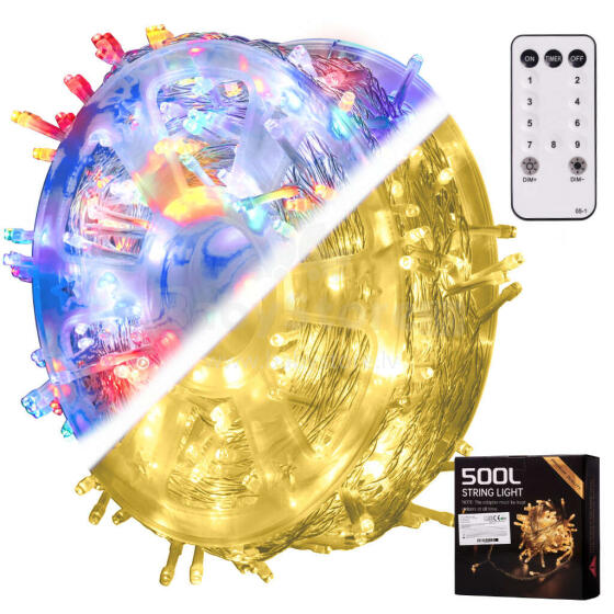 Ikonka Art.KX5236 50m 500LED ar tālvadības pulti