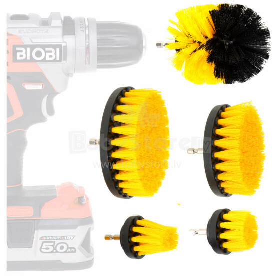 Ikonka Art.KX5124 Cleaning brushes for drill 5pcs.