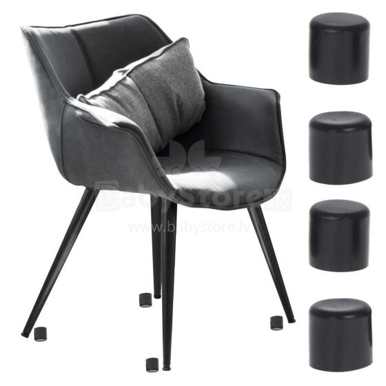 Ikonka Art.KX5116 Furniture chair leg caps 19mm black