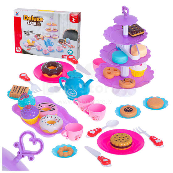 Ikonka Art.KX5083 Kafijas servīzes tējas komplekts kūkas cupcakes plate 46el.