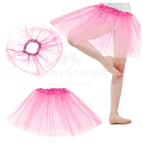 Ikonka Art.KX5072_2 Tutu tilla svārki kostīms rozā