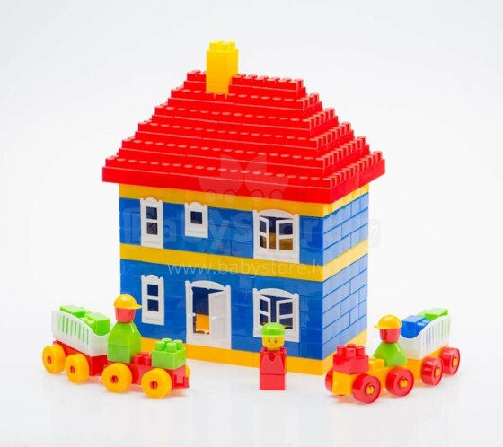 Ikonka Art.KX4812 DIPLO 3D construction plastic blocks for children 233el.