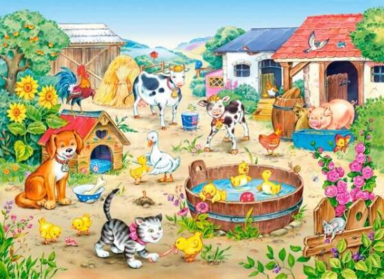 Ikonka Art.KX4805 CASTORLAND Puzzle 60el. Saimniecība