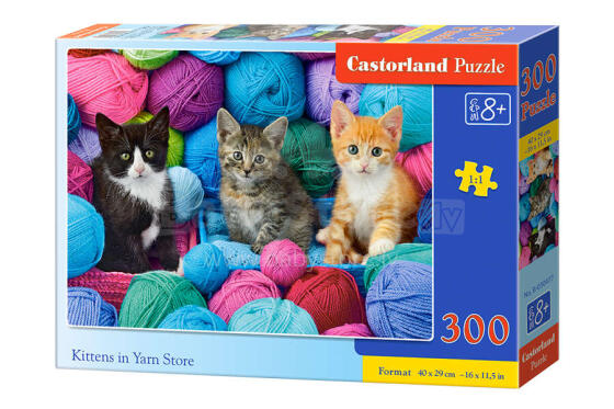 Ikonka Art.KX4788 CASTORLAND Puzzle 300el. Kittens in Yarn Store - Kittens in the wool