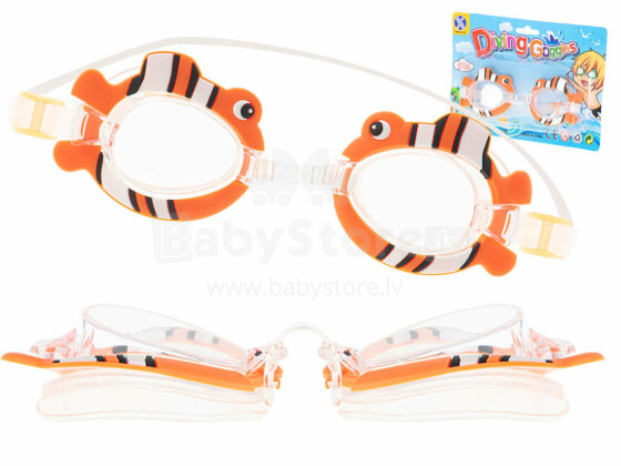 Ikonka Art.KX5565 Vaikiški plaukimo akiniai kaukė žuvis žuvis klounas