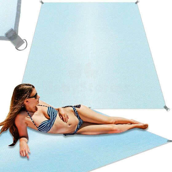 Ikonka Art.KX4990 Beach mat blanket sand free XXL 200x200cm