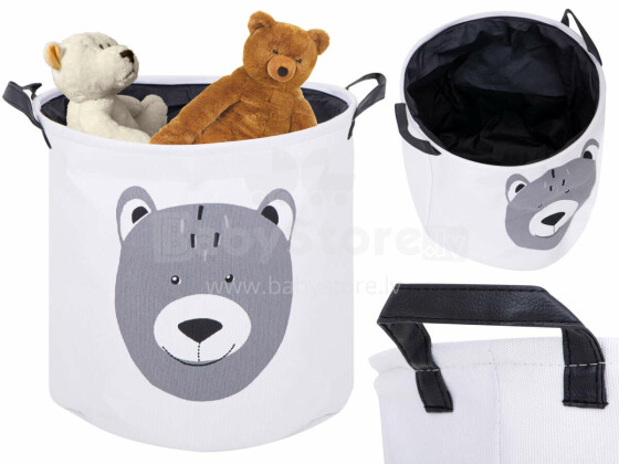 Ikonka Art.KX6193_1 Organiser laundry basket toy clothes teddy bear
