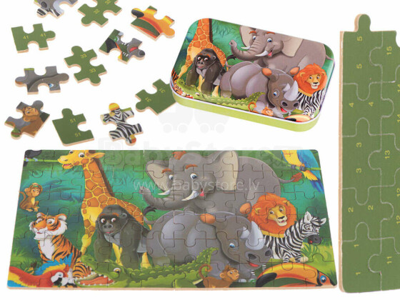 Ikonka Art.KX5298_1 Fairy tale puzzle elephant 60el