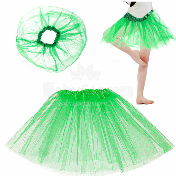 Ikonka Art.KX5072_3 Tulle tutu skirt costume green