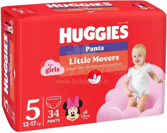 Huggies Pants D S5 Girl Art.148482 Baby diapers 12-17kg,34 pcs