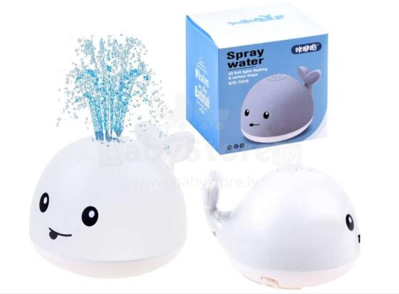 Ikonka Art.KX6119_1 Spouting whale LED bath toy white