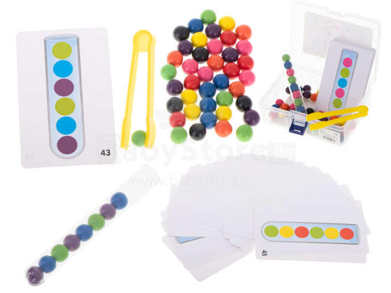 Ikonka Art.KX5297 Izglītojoša mozaīka krāsains montessori bumbiņas