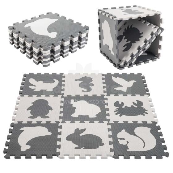 Bebe Basic Puzzle  Art.KX5207 Многофункциональный напольный пазл-коврик из 9 элементов