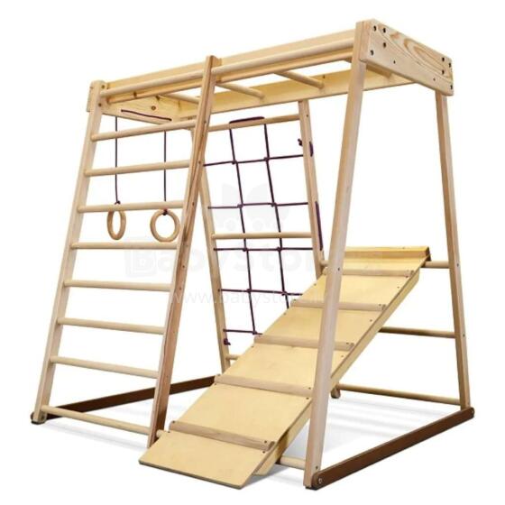 Kinderis Ecomini Art.A-UA-ECO-MINI-2 Koka sporta/ spēļu laukums(Izcila kvalitāte)