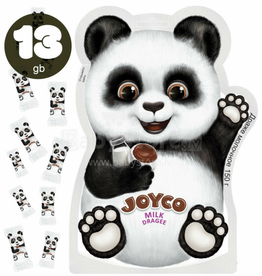 Joyco Art.9601 Piimašokolaadi dražeed (Milk chocolate dragees (JOYCO Panda Milk Chocolate Dragee - 5.29 Ounce) 26units per pack or 13 candies, 50gr)