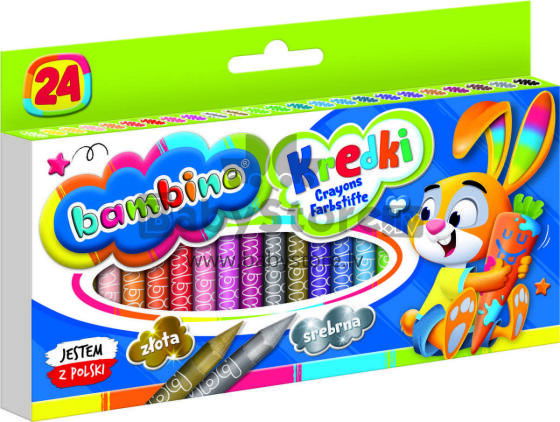 Ikonka Art.KX5488_1 BAMBINO Graphion krītiņi 24 krāsas