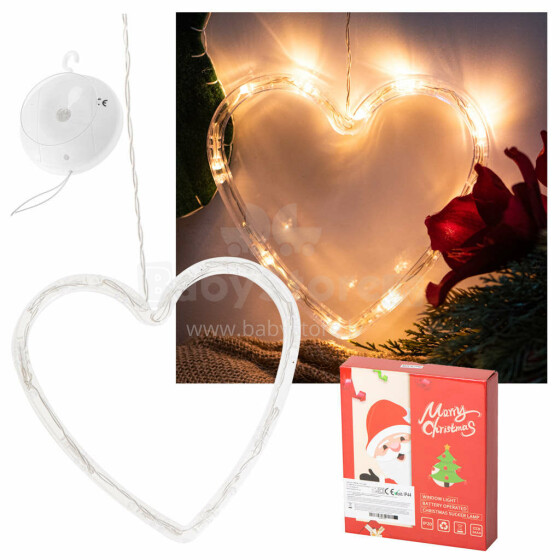 Ikonka Art.KX5246 LED pakabukai Kalėdų dekoracijos širdis