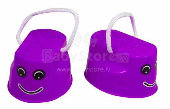 Ikonka Art.KX7532_6 Stilts for children balance clogs 2pc purple
