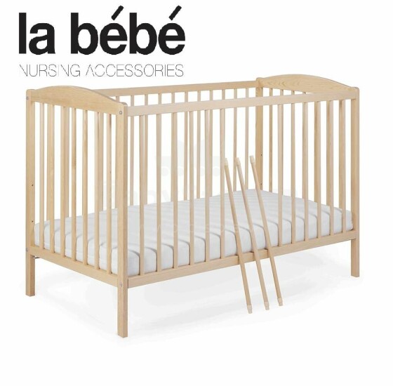 La bebe™ EcoBed Art.363619 Детская кроватка из ЭКО материалов, чистое дерево 120x60cm