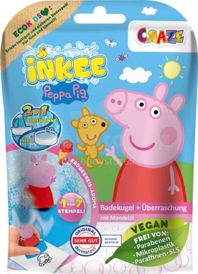 Craze Inkee Peppa Pig Art.43127 бомбочка для ванны + игрушка