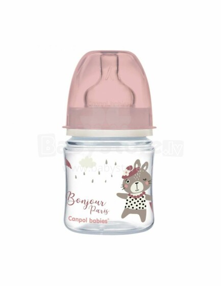 Canpol babies  Art.35/231_pin Easy Start BONJOUR PARIS Бутылочка для кормления с широким горлышком Anti-colic 120мл