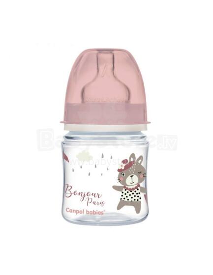 Canpol babies  Art.35/231_pin Easy Start BONJOUR PARIS Plata kakla barošanas pudelīte Anti-colic 120ml