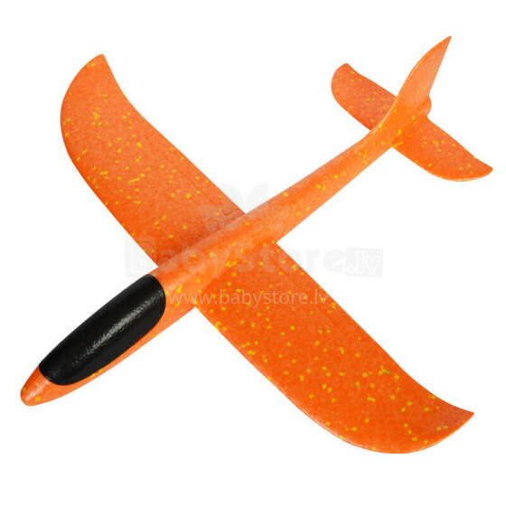 Ikonka Art.KX7839_3 Glider plane polystyrene 34x33cm orange
