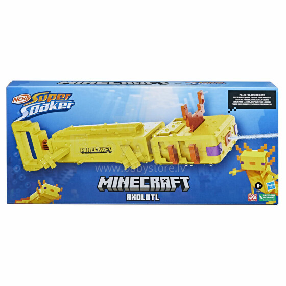 NERF SUPER SOAKER Minecraft veepüstol Axolotl
