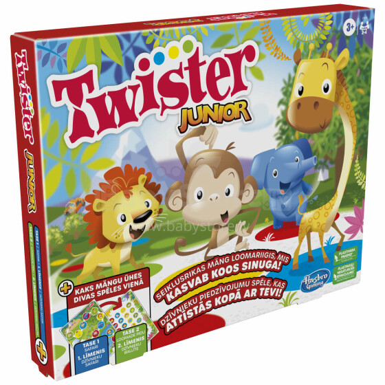Hasbro Twister Junior  Art.F7478EL Galda spēle (latviešu un igauņu val.)