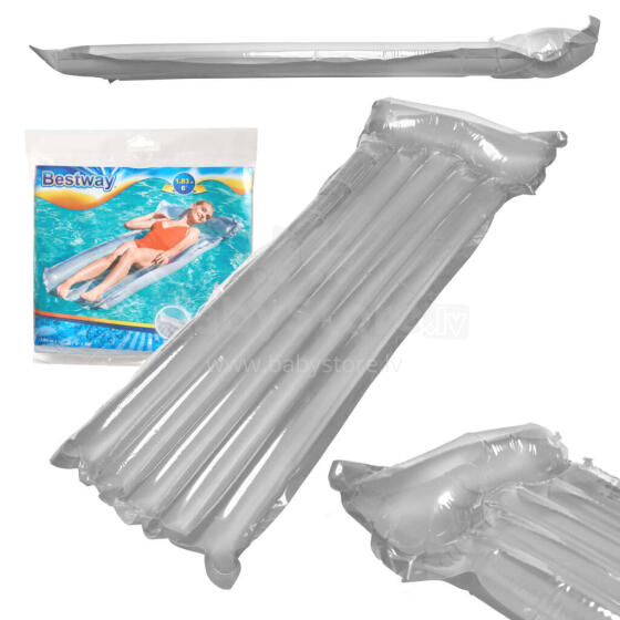 Ikonka Art.KX4999 BESTWAY 44013 Piepūšamais peldēšanas matracis pelēks