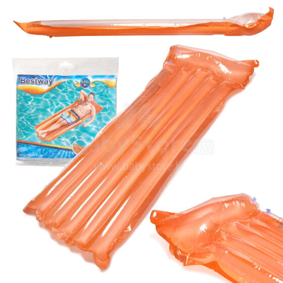 Ikonka Art.KX4999_2 BESTWAY 44013 Piepūšamais peldēšanas matracis oranžs