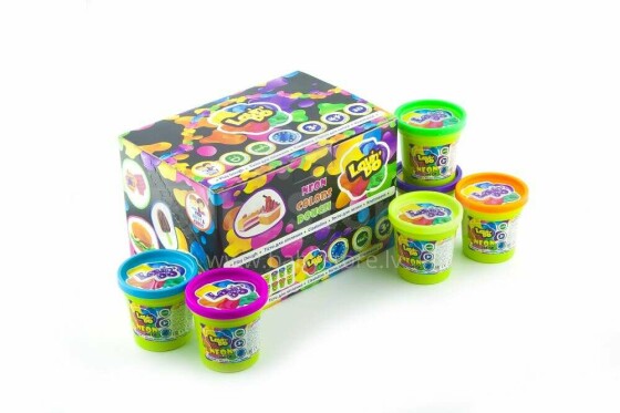 EcoToys City Creative set Play dough set - Neon 1 cups