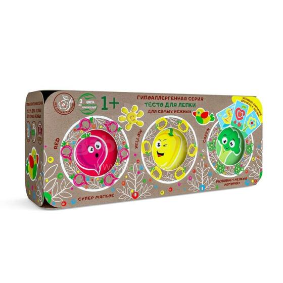 EcoToys City Radošais komplekts Modelēšanas mīkla Play Dough - EKO Serija Klasika 3 gab.  