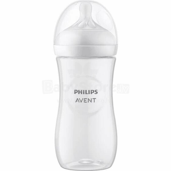 Philips Avent Natural Response Art.SCY906/01 barošanas pudelīte (pudele) ar vidējas plūsmas knupīti, 3M+,330ml